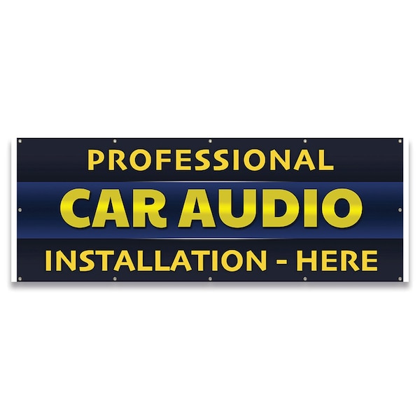 Professional Car Audio Installation Banner Concession Stand Food Truck Single Sided
